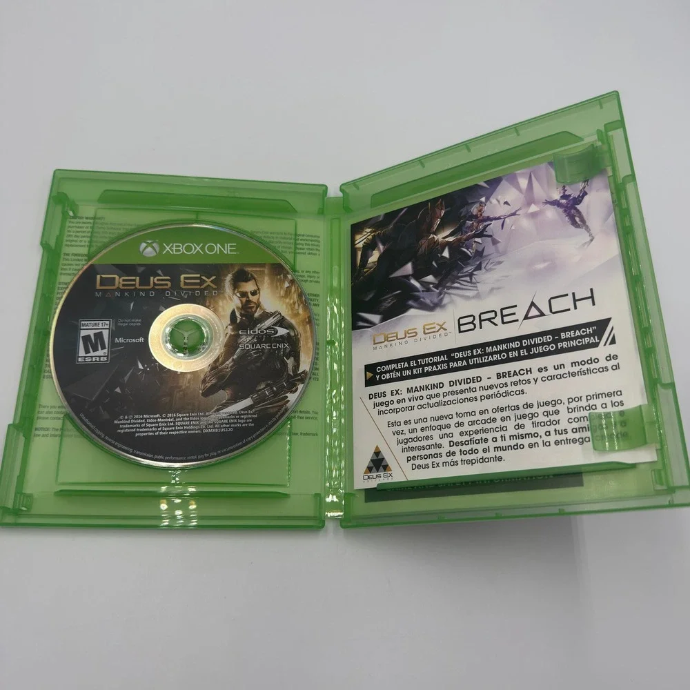Deus Ex Mankind Divided Day One Edition Xbox One Microsoft 2016 Cyberpunk RPG